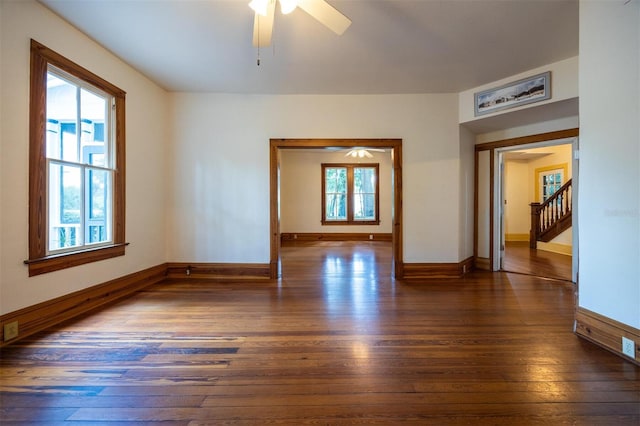 562 NE 2nd Ave, Gainesville, FL 32601 - unfurnished room with a ceiling fan and hardwood / wood-style flooring