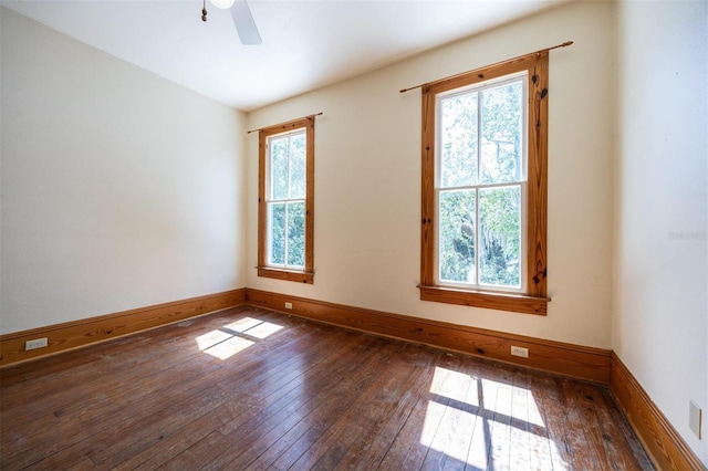 562 NE 2nd Ave, Gainesville, FL 32601 - spare room featuring hardwood / wood-style flooring and a ceiling fan