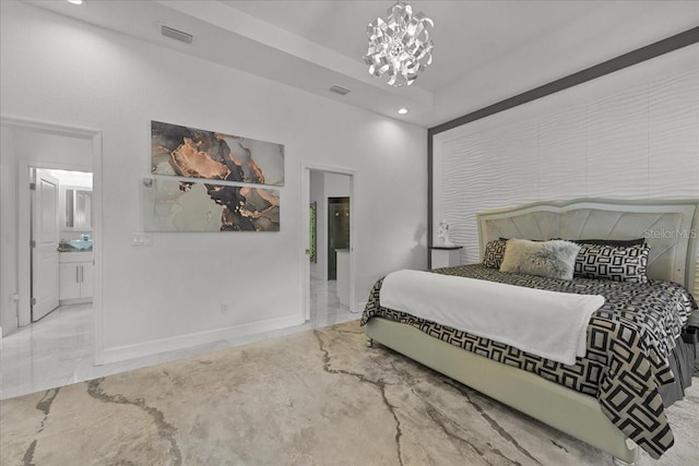 9835 SW 80th Pl, Hampton, FL 32044 - bedroom with marble finish floor, visible vents, and recessed lighting