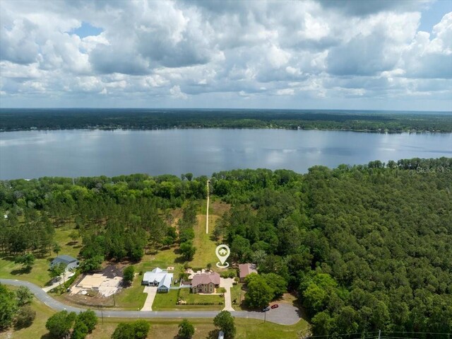 9835 SW 80th Pl, Hampton, FL 32044 - bird's eye view with a wooded view and a water view