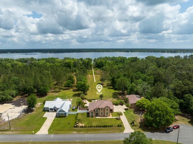 9835 SW 80th Pl, Hampton, FL 32044 - drone / aerial view with a forest view and a water view