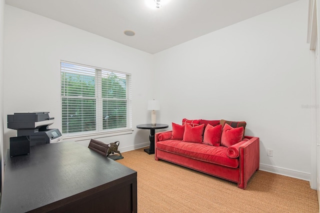 office area with baseboards