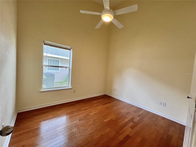 11795 Creek Dr, Alachua, FL 32615 - unfurnished room with baseboards, ceiling fan, and wood finished floors