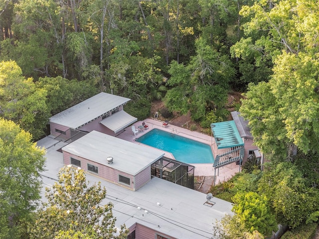 4714 NW 19th Pl, Gainesville, FL 32605 - aerial view with a wooded view
