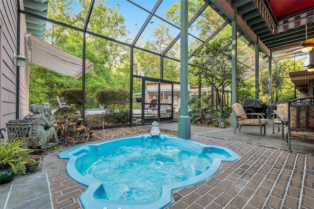 4714 NW 19th Pl, Gainesville, FL 32605 - view of pool with a patio and a hot tub