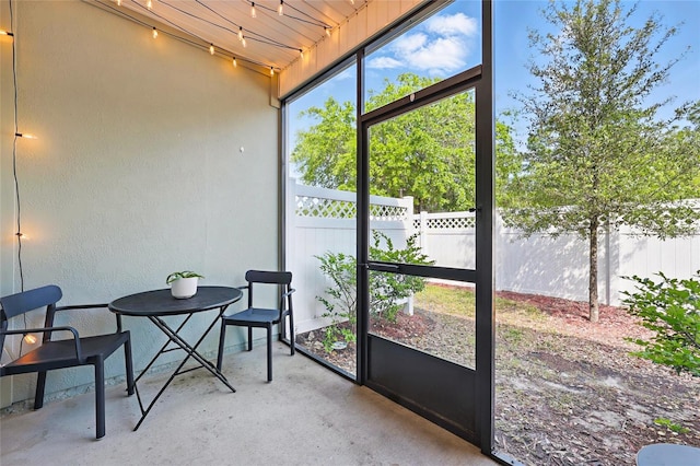 view of sunroom