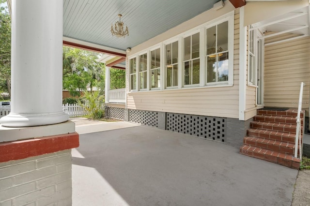 view of patio with fence