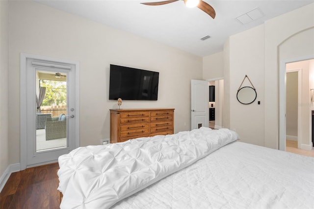 3624 SW 73rd Way, Gainesville, FL 32608 - bedroom featuring wood finished floors, baseboards, and ceiling fan
