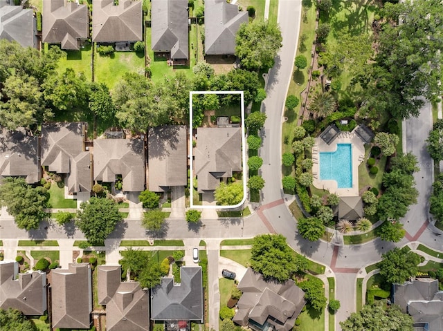 3624 SW 73rd Way, Gainesville, FL 32608 - aerial view of residential area featuring property boundaries highlighted and a pool