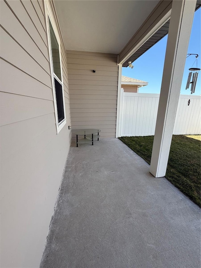 view of patio / terrace with fence