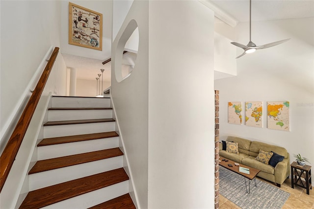 706 NE 1st St Unit 706, Gainesville, FL 32601 - staircase featuring ceiling fan