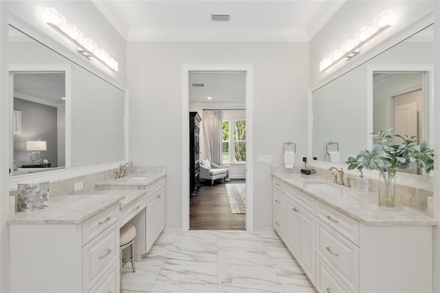 14819 NW 21st Ave, Newberry, FL 32669 - full bathroom with connected bathroom, two vanities, and a sink