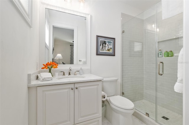 14819 NW 21st Ave, Newberry, FL 32669 - bathroom with vanity, toilet, and a stall shower