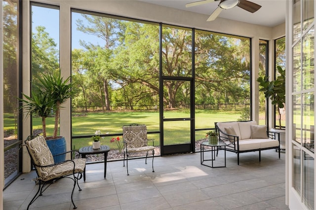 14819 NW 21st Ave, Newberry, FL 32669 - sunroom / solarium with plenty of natural light and ceiling fan