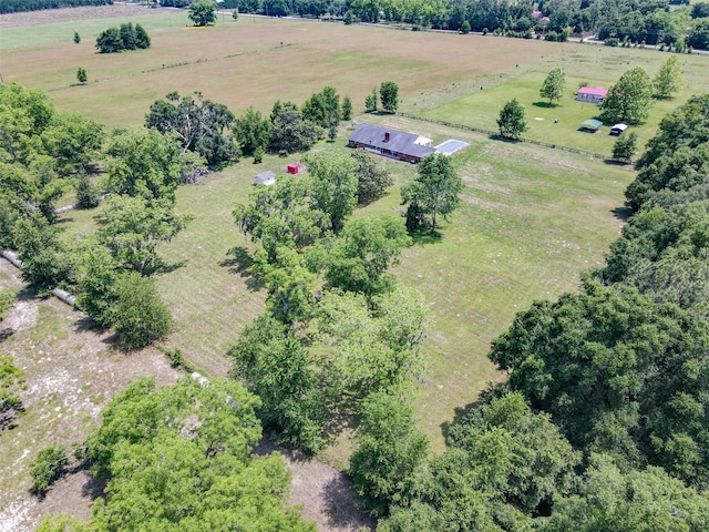 drone / aerial view with a rural view