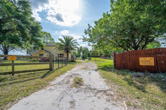 view of street with driveway