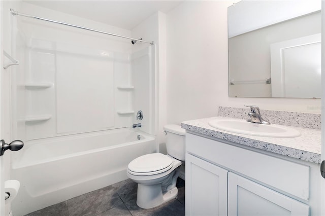 6683 SE 3rd Loop, Ocala, FL 34472 - full bath with vanity, toilet, shower / tub combination, and tile patterned flooring