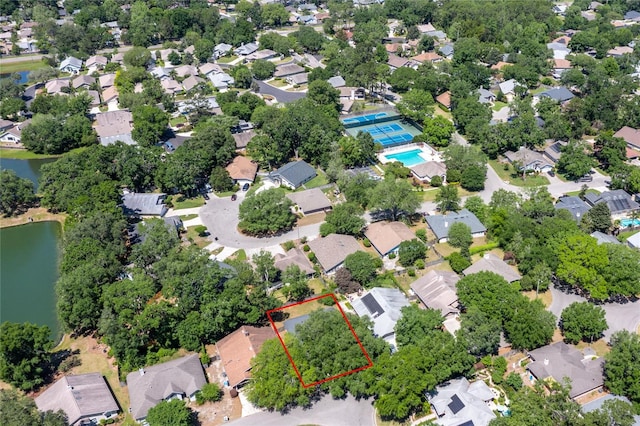 6114 NW 35th St, Gainesville, FL 32653 - aerial view with a residential view and a water view