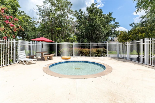 6114 NW 35th St, Gainesville, FL 32653 - view of swimming pool featuring a patio, fence, and a swimming pool