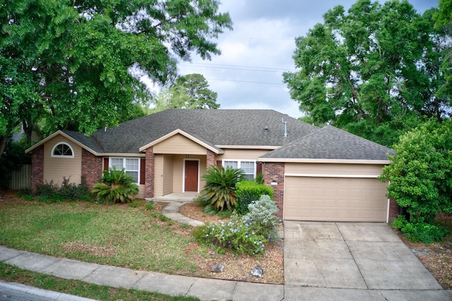 8145 SW 51st Rd, Gainesville, FL 32608 - single story home featuring brick siding, an attached garage, driveway, and roof with shingles