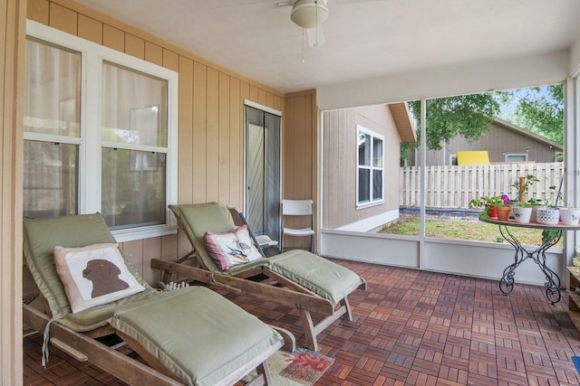 8145 SW 51st Rd, Gainesville, FL 32608 - sunroom / solarium featuring a ceiling fan