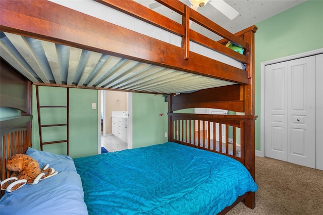 view of carpeted bedroom