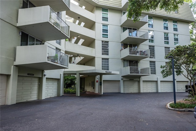view of property featuring a garage