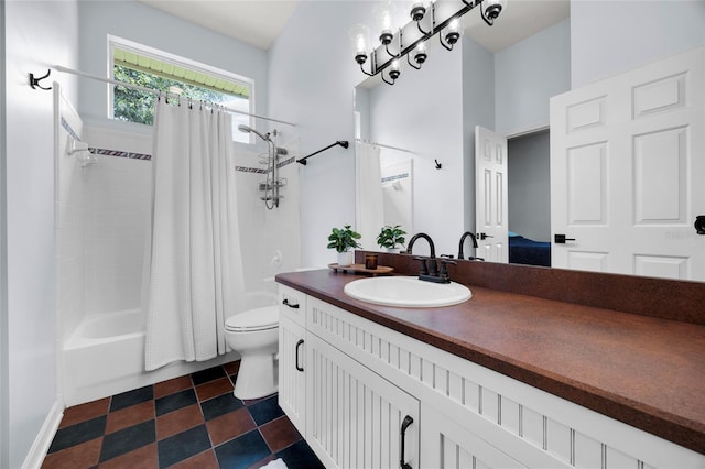4606 SW 97th Ter, Gainesville, FL 32608 - full bathroom with shower / bathtub combination with curtain, vanity, and toilet
