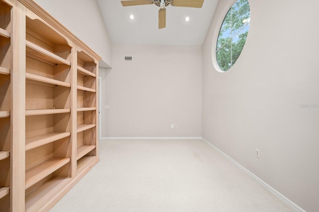 4319 SW 86th Way, Gainesville, FL 32608 - spare room featuring ceiling fan, carpet floors, and recessed lighting