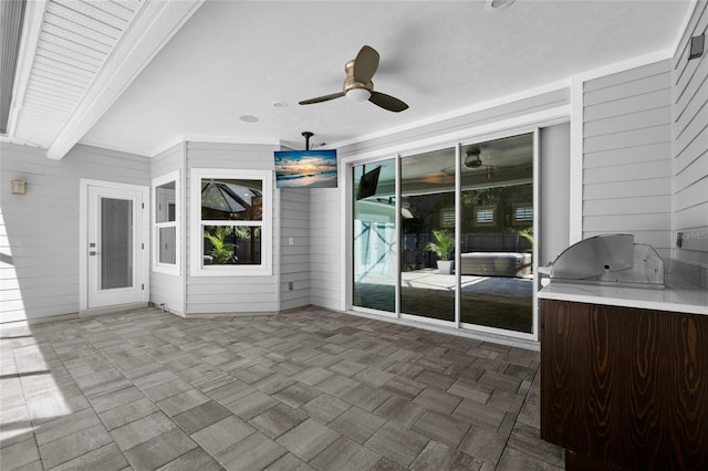 555 NW 134th Way, Newberry, FL 32669 - view of patio / terrace with ceiling fan
