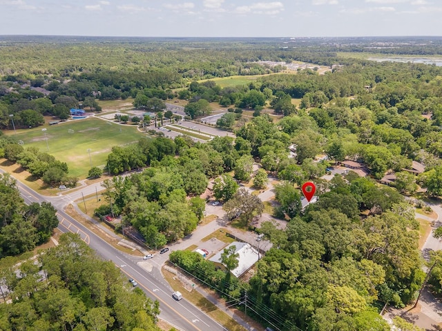 bird's eye view of a heavily wooded area