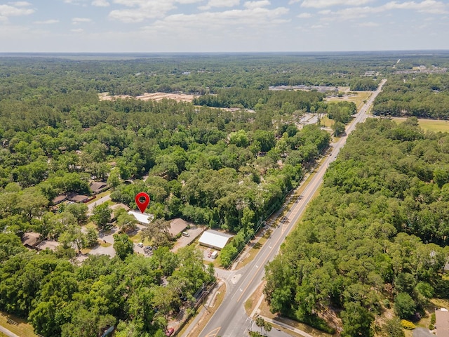 bird's eye view of a heavily wooded area