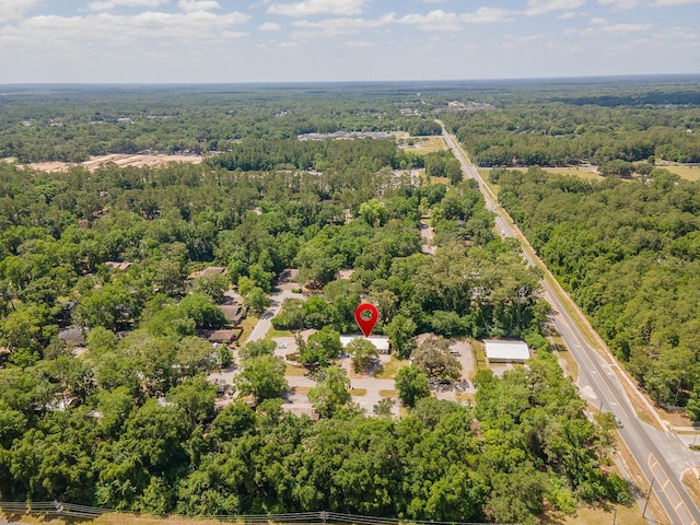 bird's eye view of a heavily wooded area