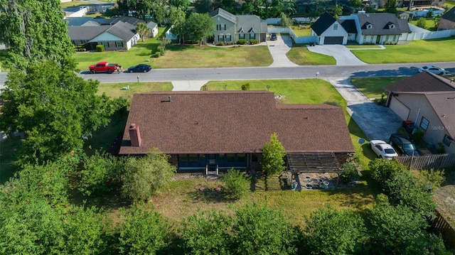 drone / aerial view featuring a residential view