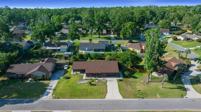 drone / aerial view with a residential view