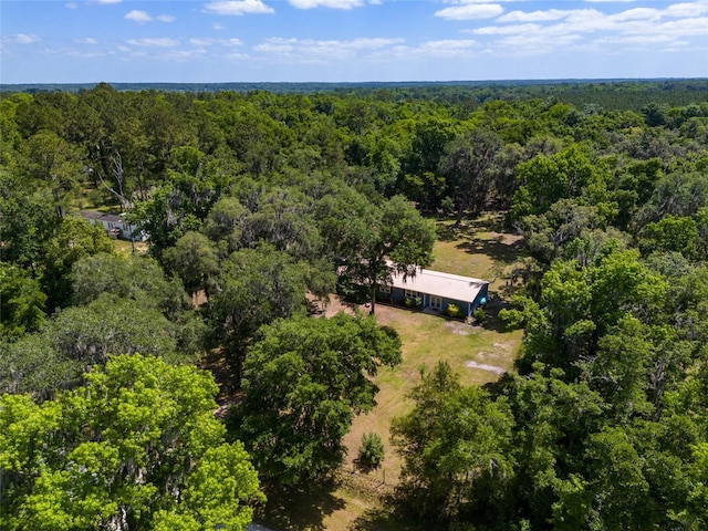 aerial view with a forest view