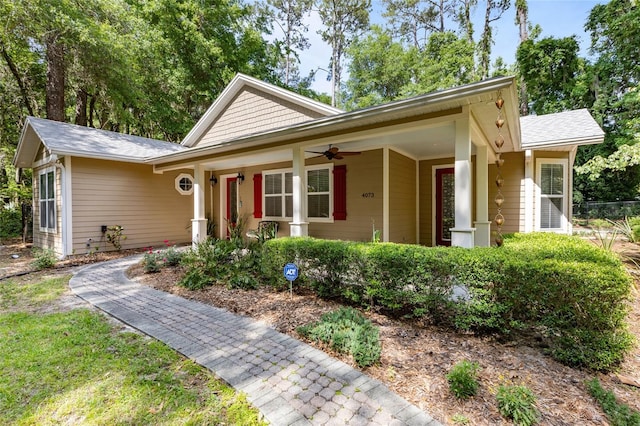 4073 SW 21st Ter, Gainesville, FL 32608 - view of front of house featuring covered porch and ceiling fan