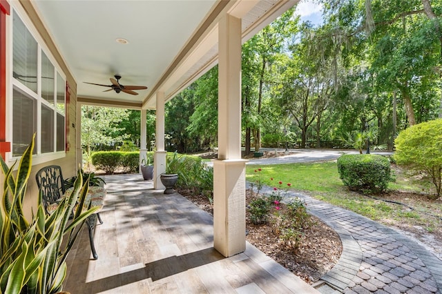 4073 SW 21st Ter, Gainesville, FL 32608 - view of patio with covered porch and ceiling fan