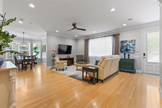 4073 SW 21st Ter, Gainesville, FL 32608 - living area featuring recessed lighting, baseboards, and light wood-type flooring