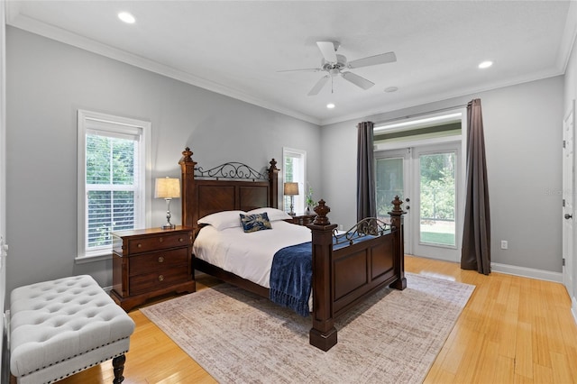 4073 SW 21st Ter, Gainesville, FL 32608 - bedroom featuring baseboards, ornamental molding, and multiple windows