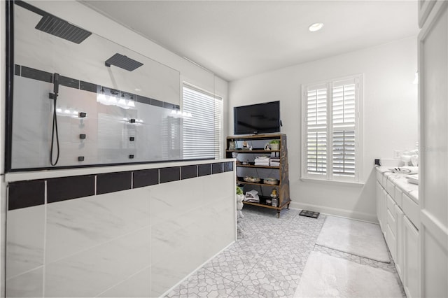 7274 SW 95th Ave, Ocala, FL 34481 - bathroom with a walk in shower and baseboards