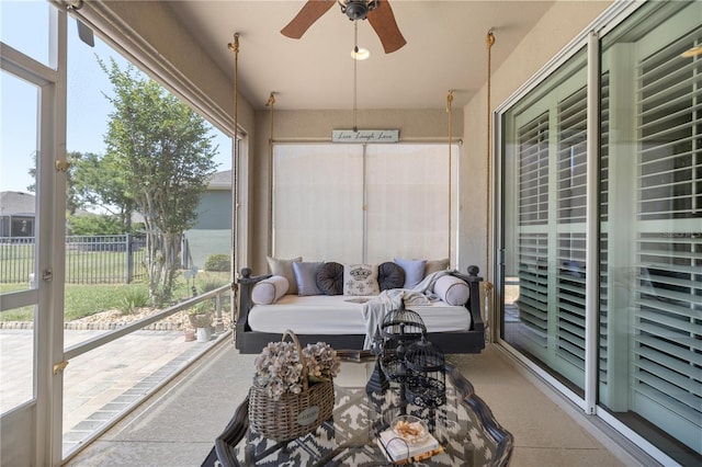 7274 SW 95th Ave, Ocala, FL 34481 - sunroom featuring a ceiling fan