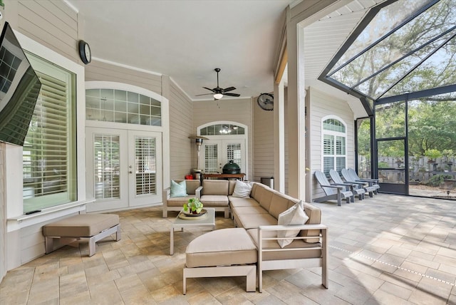 8815 SW 11th Ave, Gainesville, FL 32607 - sunroom with french doors