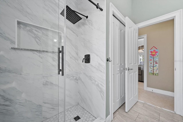 8815 SW 11th Ave, Gainesville, FL 32607 - bathroom with a marble finish shower