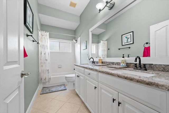8815 SW 11th Ave, Gainesville, FL 32607 - full bath featuring a sink, tile patterned flooring, toilet, and visible vents