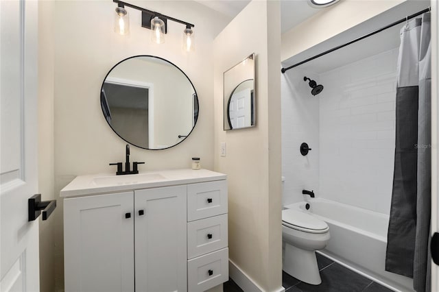 1612 NW 19th Cir, Gainesville, FL 32605 - full bath with vanity, tile patterned floors, shower / bath combo, and toilet