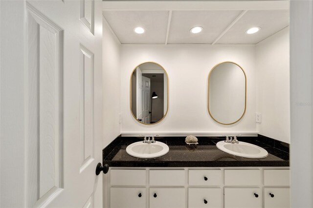 4511 SW 83rd Dr, Gainesville, FL 32608 - bathroom featuring double vanity and recessed lighting