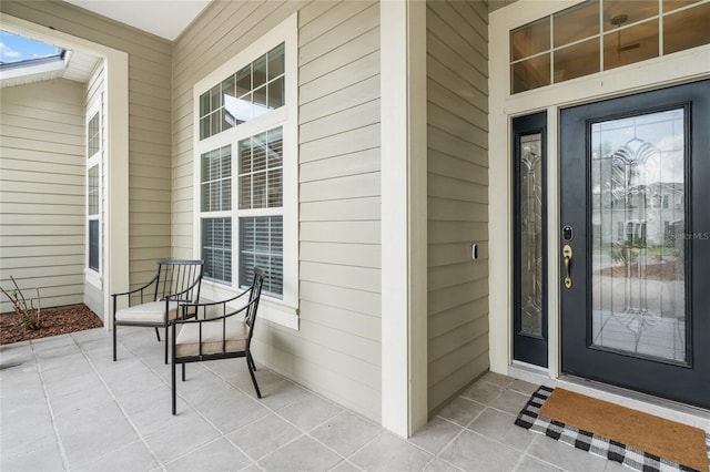 property entrance with a porch
