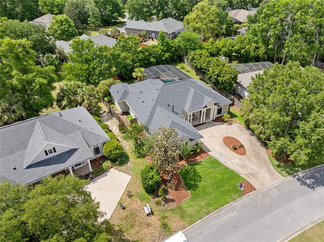 birds eye view of property featuring a residential view