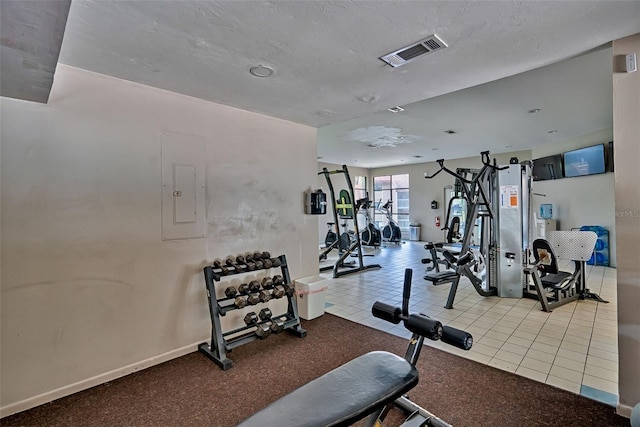 111 SE 16th Ave Unit O304, Gainesville, FL 32601 - gym featuring electric panel and tile patterned flooring